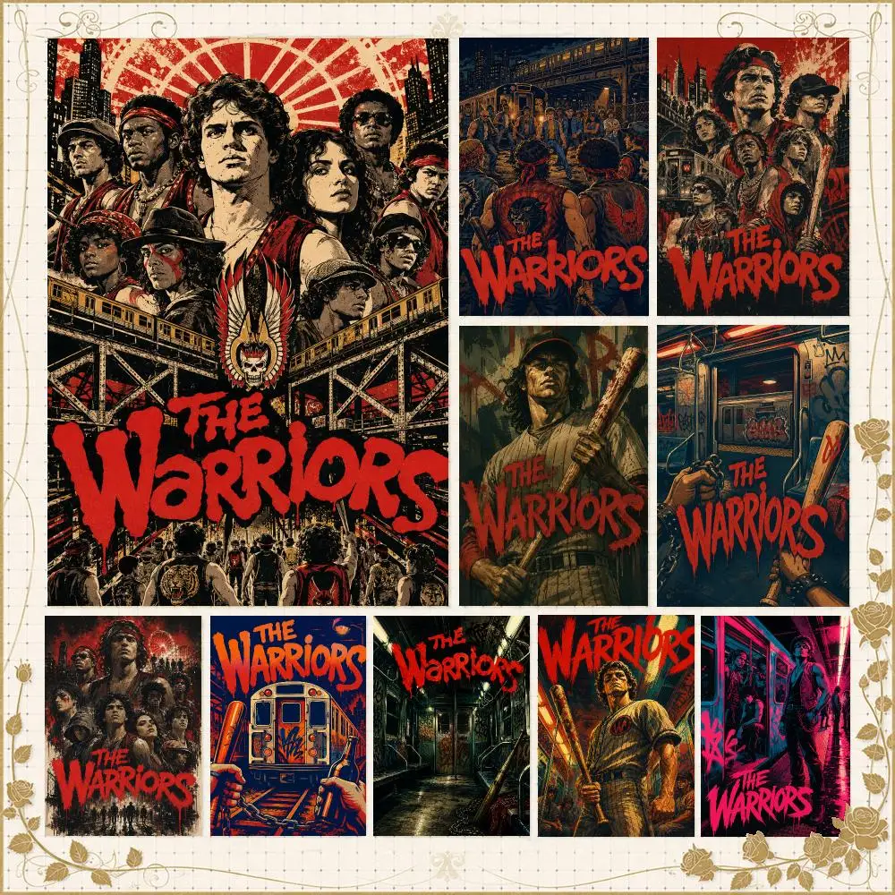 Film T-The Warriors Cult Action Poster Wall Art Bedroom Living Room Dorm Bar Cafe Gym Studio Home Decor Gifts