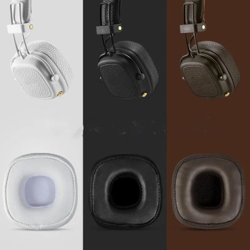 Cuscinetti auricolari di ricambio in pelle proteica per cuffie Marshall Major 3/Major III, parti di riparazione per fasce per cuffie