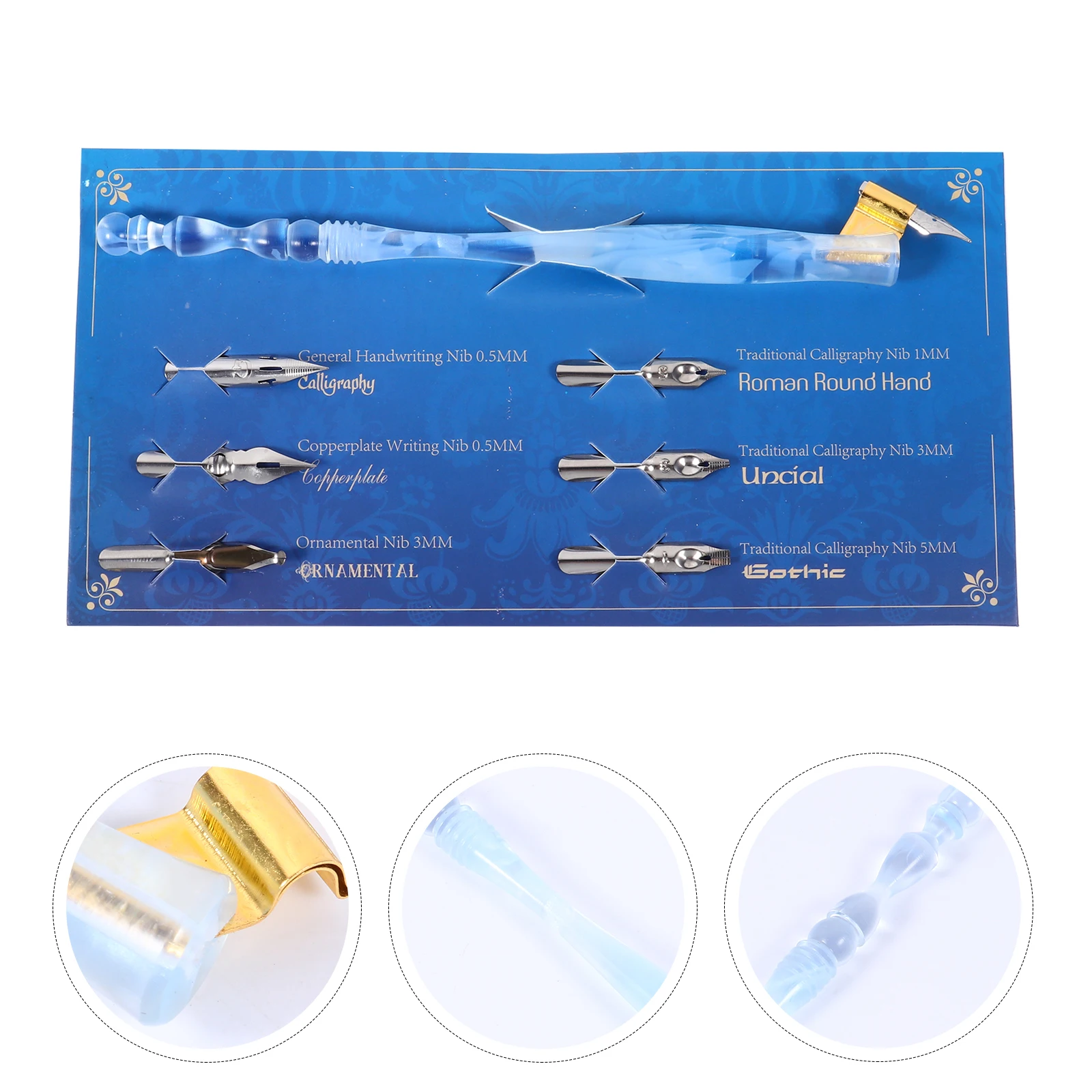 1 مجموعة خمر تراجع مجموعة أقلام عالية الجودة المناقير الخط كاتب كيت خفيفة الوزن مريحة عقد الإنجليزية قلم الخط مجموعة هدية #4