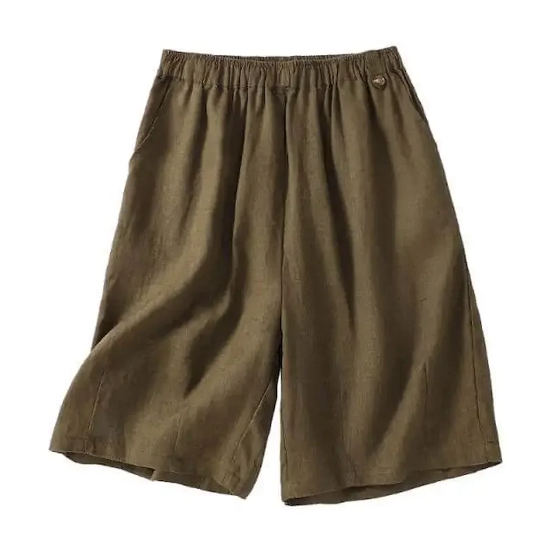 Damskie szorty w stylu koreańskim, fason A, elastyczna talia, minimalistyczne, na lato, wyprzedaż, casualowe spodnie do kolan, odzież uliczna.