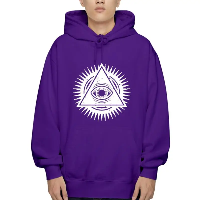 

Hoodies ALL SEEING EYE ILLUMINATI MASONIC SYMBOL PYRAMID Mens Blue Outerwear