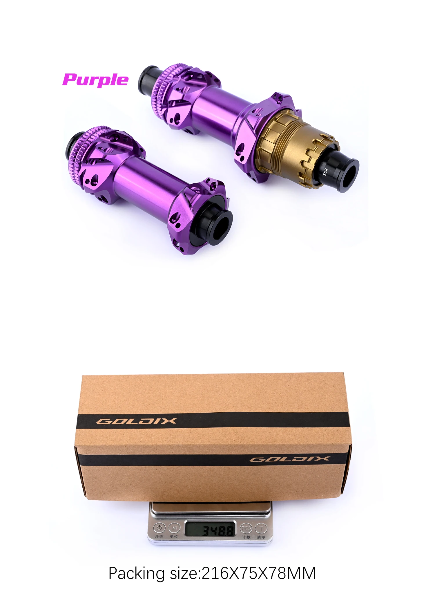 GOLDIX R241 Rennradnabe 24H 36T Ratchet Center Lock Scheibenbremse 290g Leichtgewicht HG XDR 11-12-Gang Vorder- und Hinterradnabensatz – Detail 11