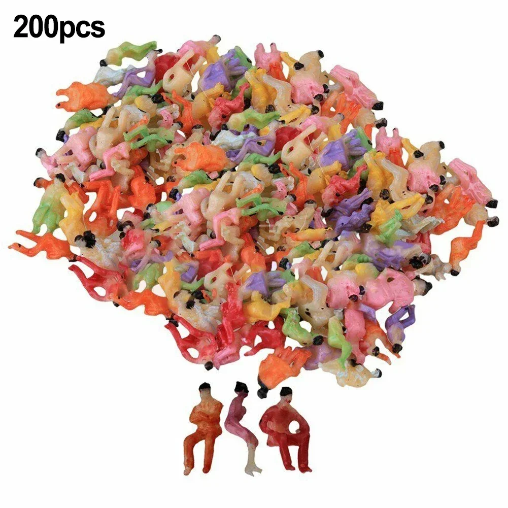 200pc Seated Painted Model People Figures Railway Sitting Passengers 1:100 Scale Miniatures Collection Gifts Kids People Figures