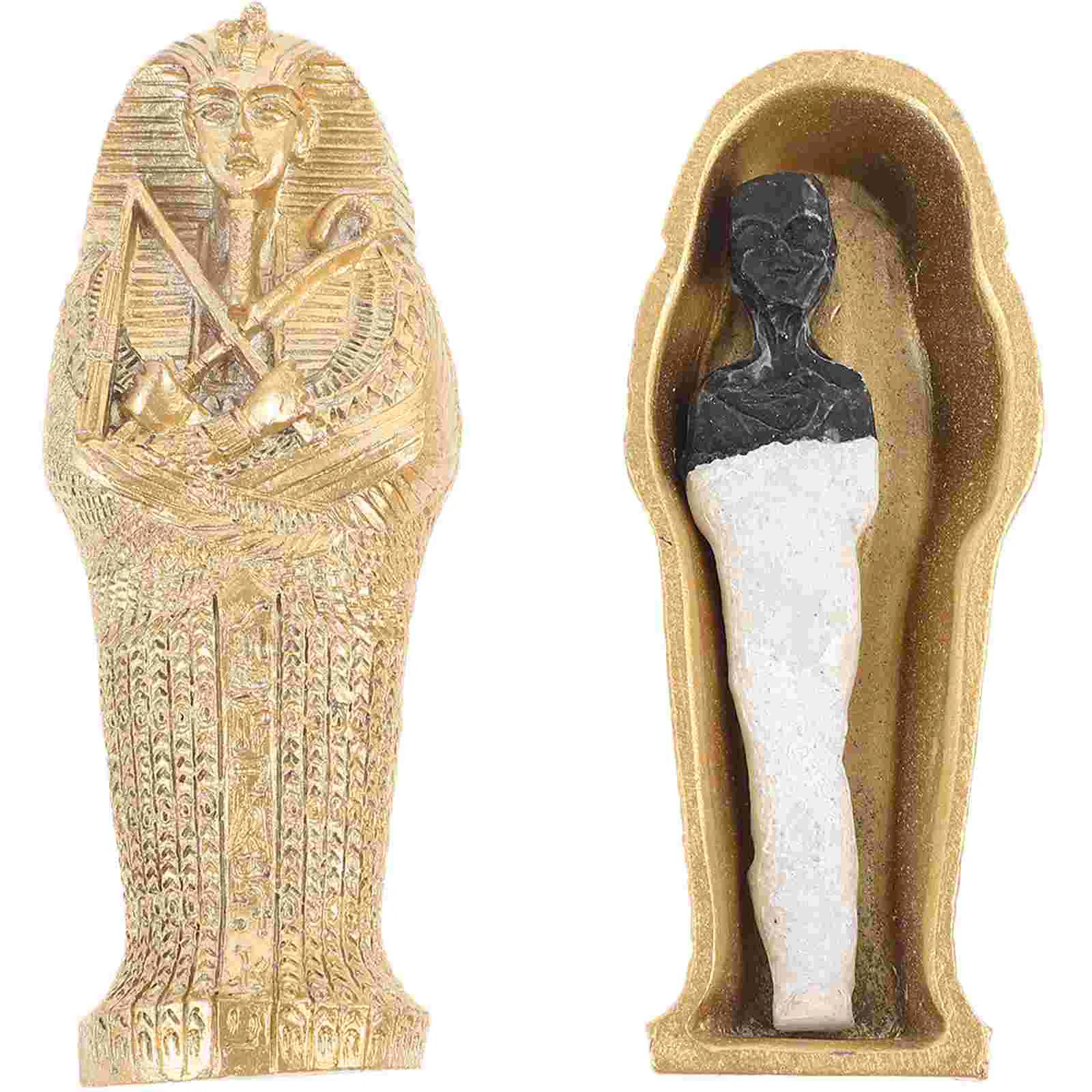 Mother Mummy Ornaments Figures Halloween Coffins with Statues Office Decorations