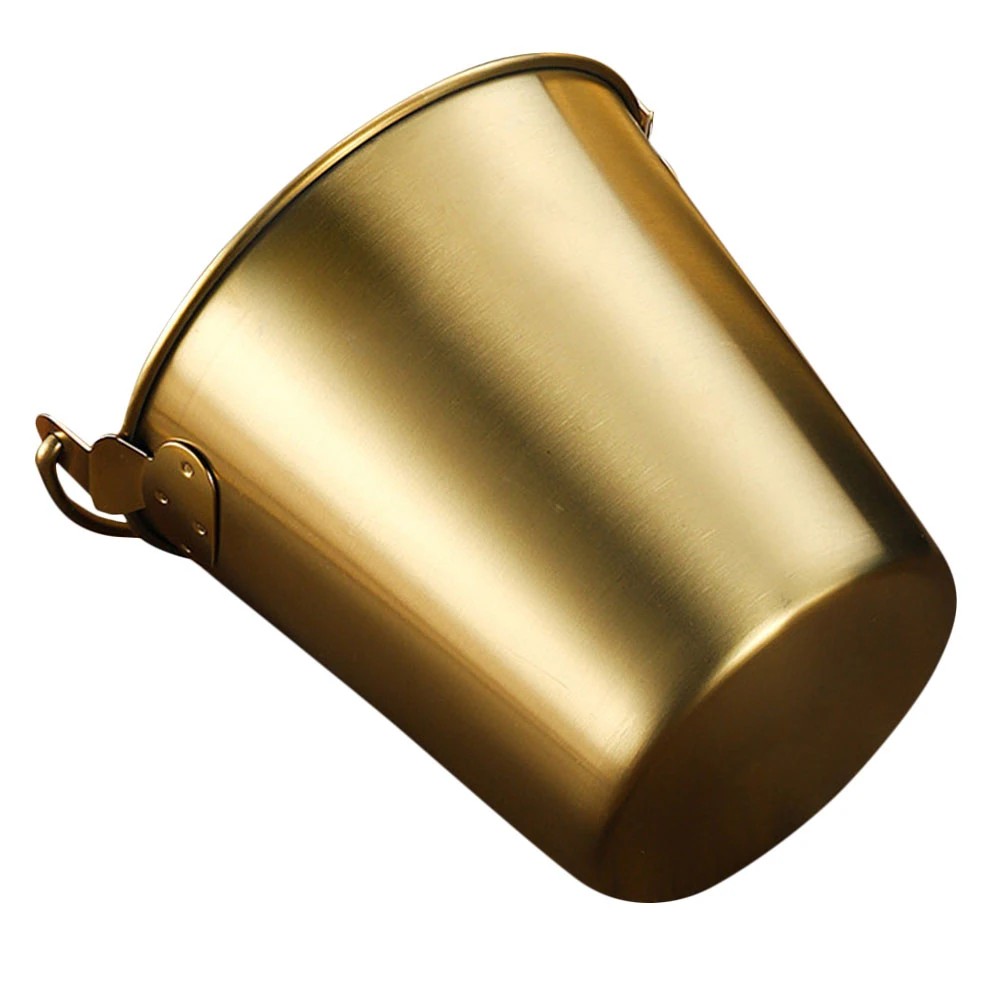 

Stainless Steel Bucket For Fried Chicken Snack Storage Holder Ice Cube Container Restaurant Party Portable Food Container