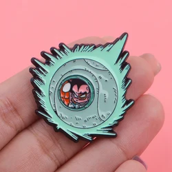 Spacecraft Enamel Pins Anime Character Brooches Badge Lapel Pin For Backpack Clothes Accessories Fashion Jewelry Birthday Gifts
