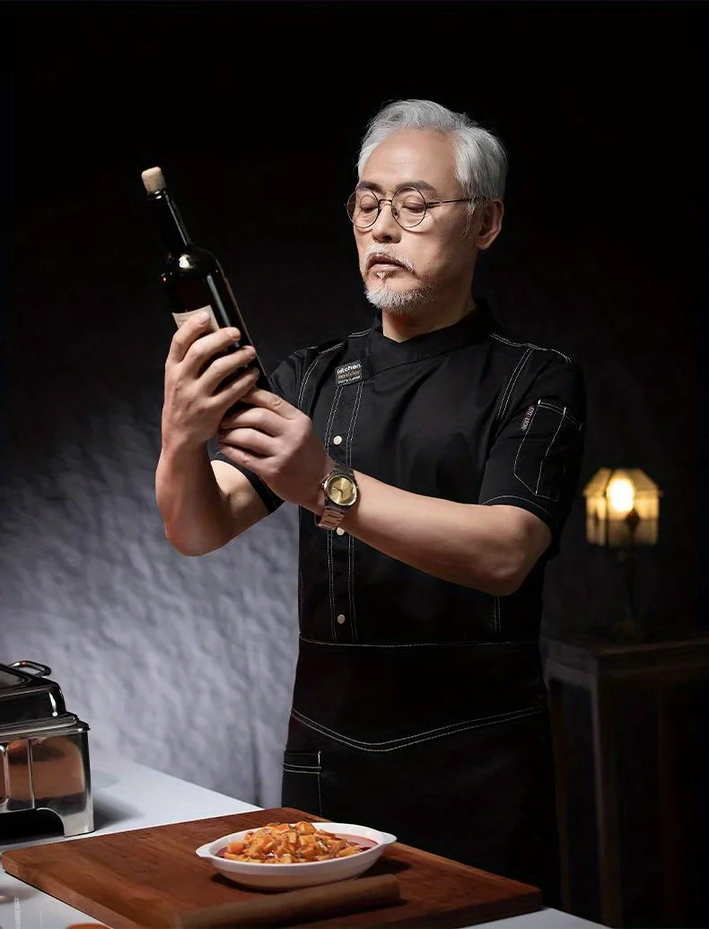 Chef Food service Kitchen Cooking Costume Cook Uniform Restaurant Chef's Jackets Bakery Cafe Working Clothes