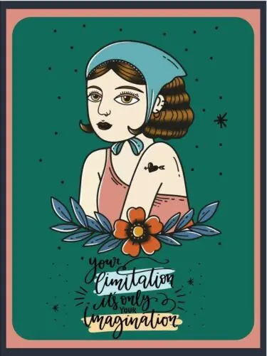Metal plaque vintage retro style Limitation Is Imagination Classic tin door sign tin sign