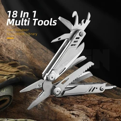 Multi-tool spring-loaded pliers and scissors with nylon sheath outdoor knife combo tool screw head converter .Home, Garden  Carr