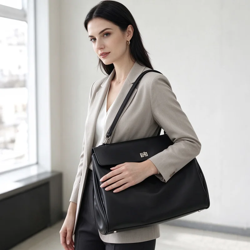 Luxury Women's Microfiber Leather Bag Crossbody Shoulder Purse Large Capacity Tote Handbag with Fashion Lock By Designer Commut