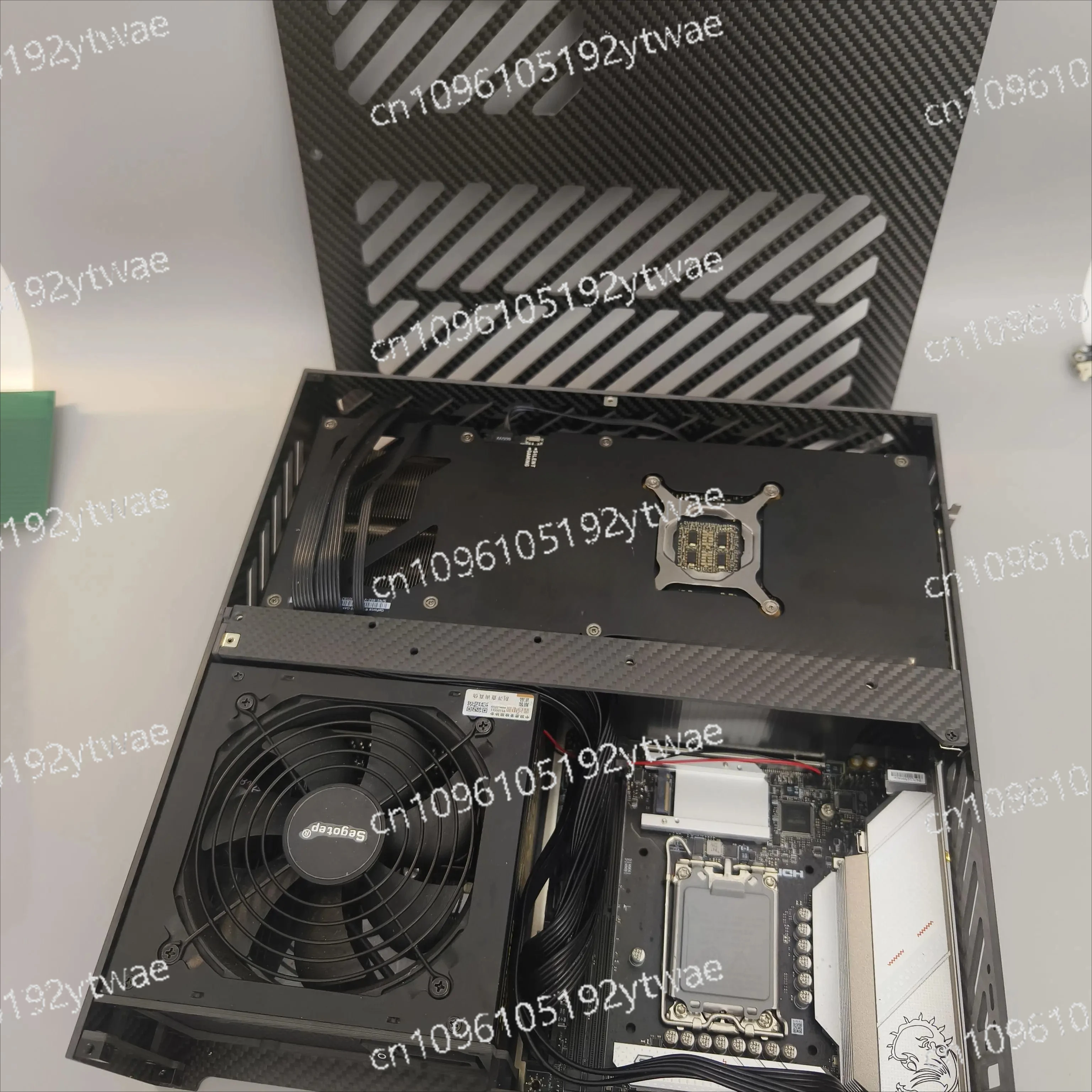 6L Portable Mini ITX Chassis S59 & S60, SFX Power Supply Compatible Case with Triple Fan GPU Mount Support