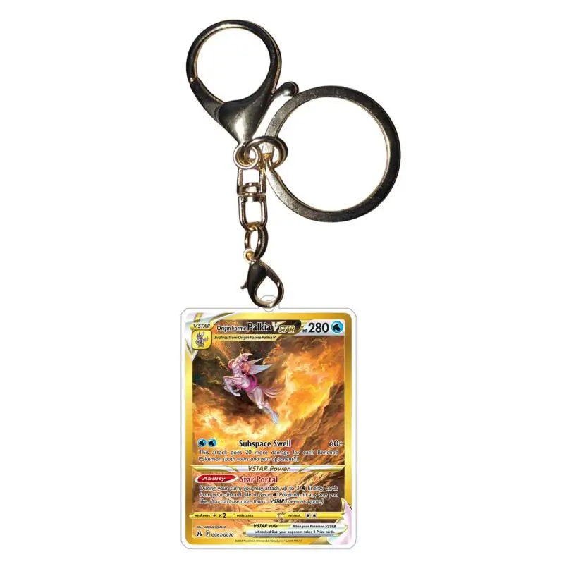 Arceus Keychains Giratina Lugia Dialga Palkia Ptcg Small Card Diy Acrylic Action Toy Figures Anime Game Collection Pendant Gift