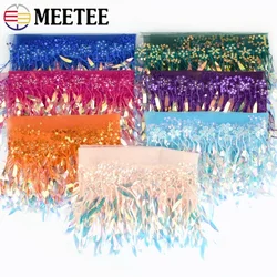 1-5Yards Mesh Tassel Fringe for Sewing Sequins Lace Trim Latin Dress Ribbon Band Wedding Clothes Tassels Fabric DIY Accessories