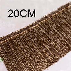 3Yards/Lot 20cm Braided Tassel Lace Trim Upholstery Curtain Lamp Trimmings Bag DIY Latin Gold Fringe Curtains Accessories