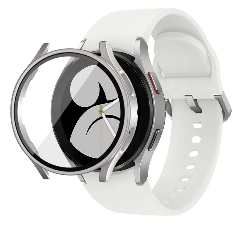 Capa de silicone tpu para samsung galaxy watch 7/6/5/4 40mm 44mm capa completa protetor de tela para watch7 44mm 40mm capa shell