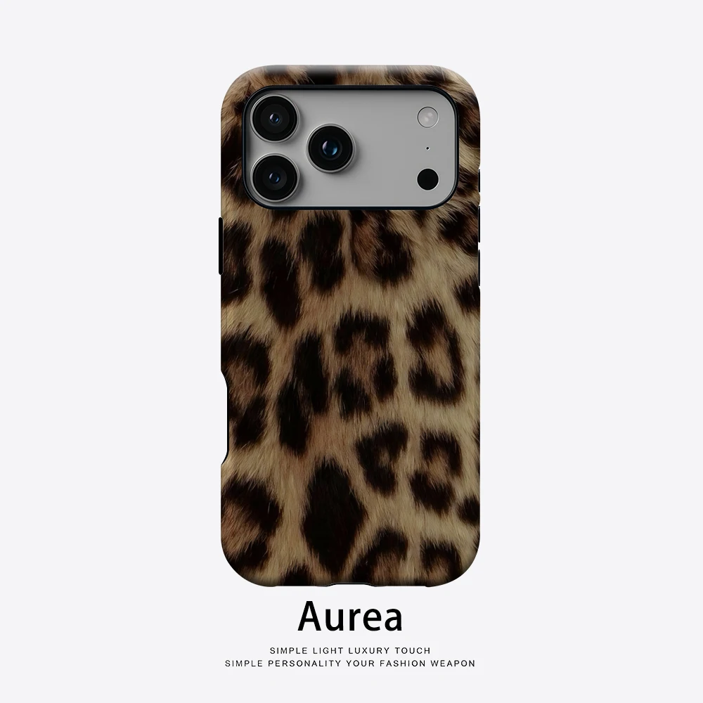 Funda Magnética para iPhone 17 con Estampado de Leopardo de la Savana, Compatible con iPhone 17, 16, 15, 14 Pro Max Plus, Funda Resistente de Una o Dos Capas