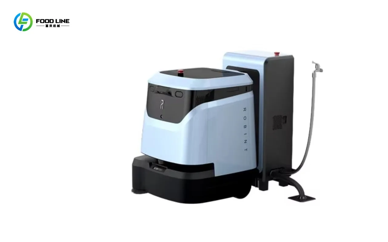 منظف الأرضيات الآلي التجاري متعدد الوظائف - كنس تنظيف الغبار، إعادة شحن تلقائي للفنادق #4