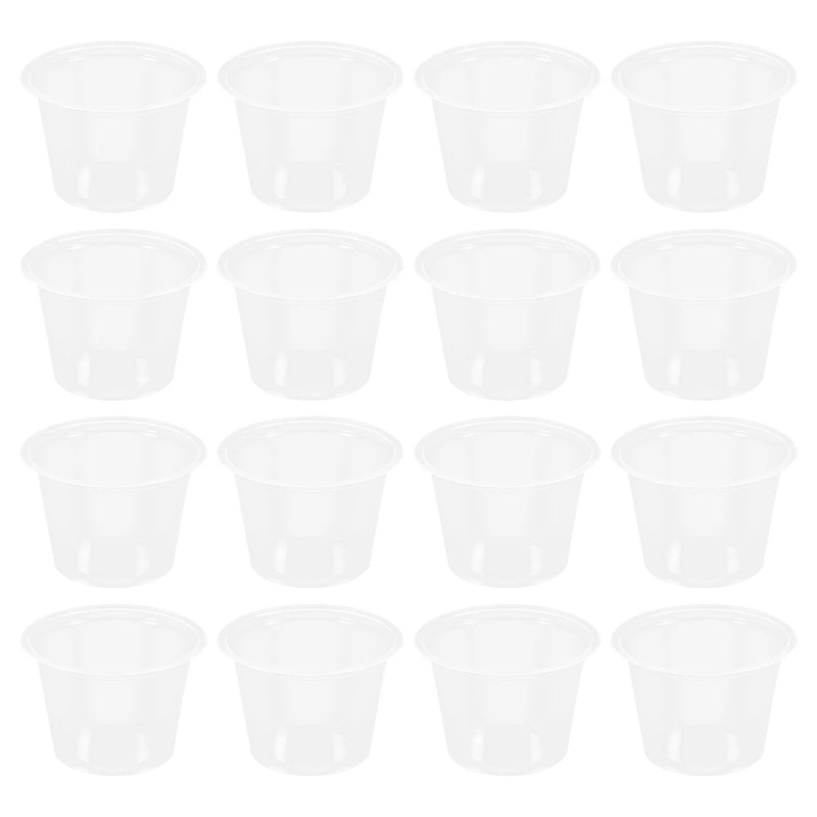 

100Pcs Wind-Proof Disposable Small Cups Lightweight Plastic Party Drink Dessert Cups for Banquet Wedding Home Use