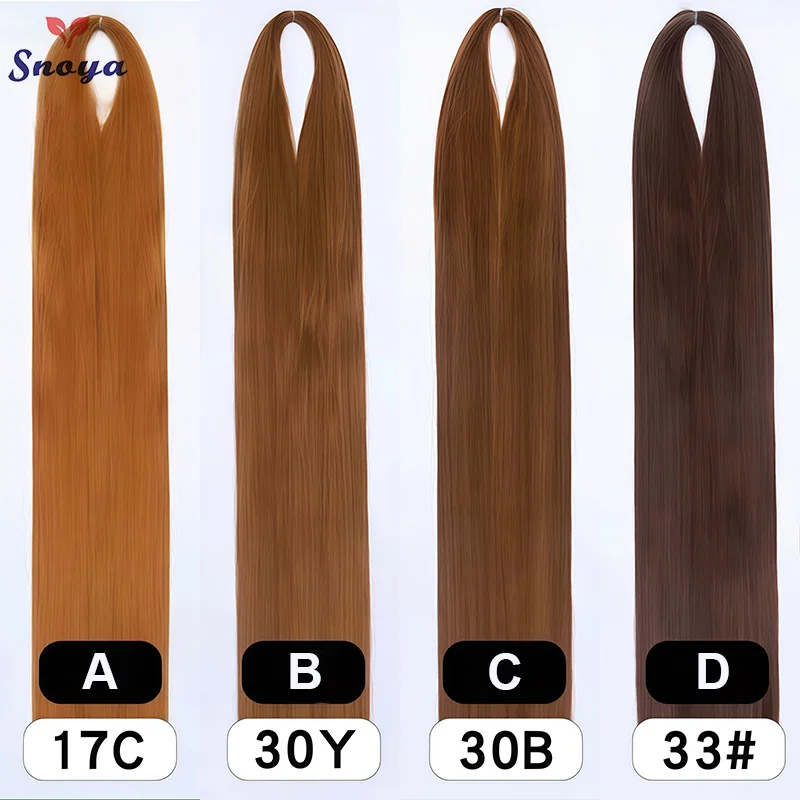 Snoya 120 cm Kunsthaar-Rohstoffe, 100 Farben, verwendet für Perückenstyling/Vergrößerung des Haarvolumens/Verlängerung der Haarlänge/Selbstgemachte Perücke