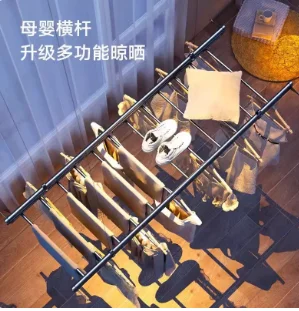 Hand crank  rack Balcony lifting drying rod Household   rod Manual top loading rack Cold clothes hand crank ty