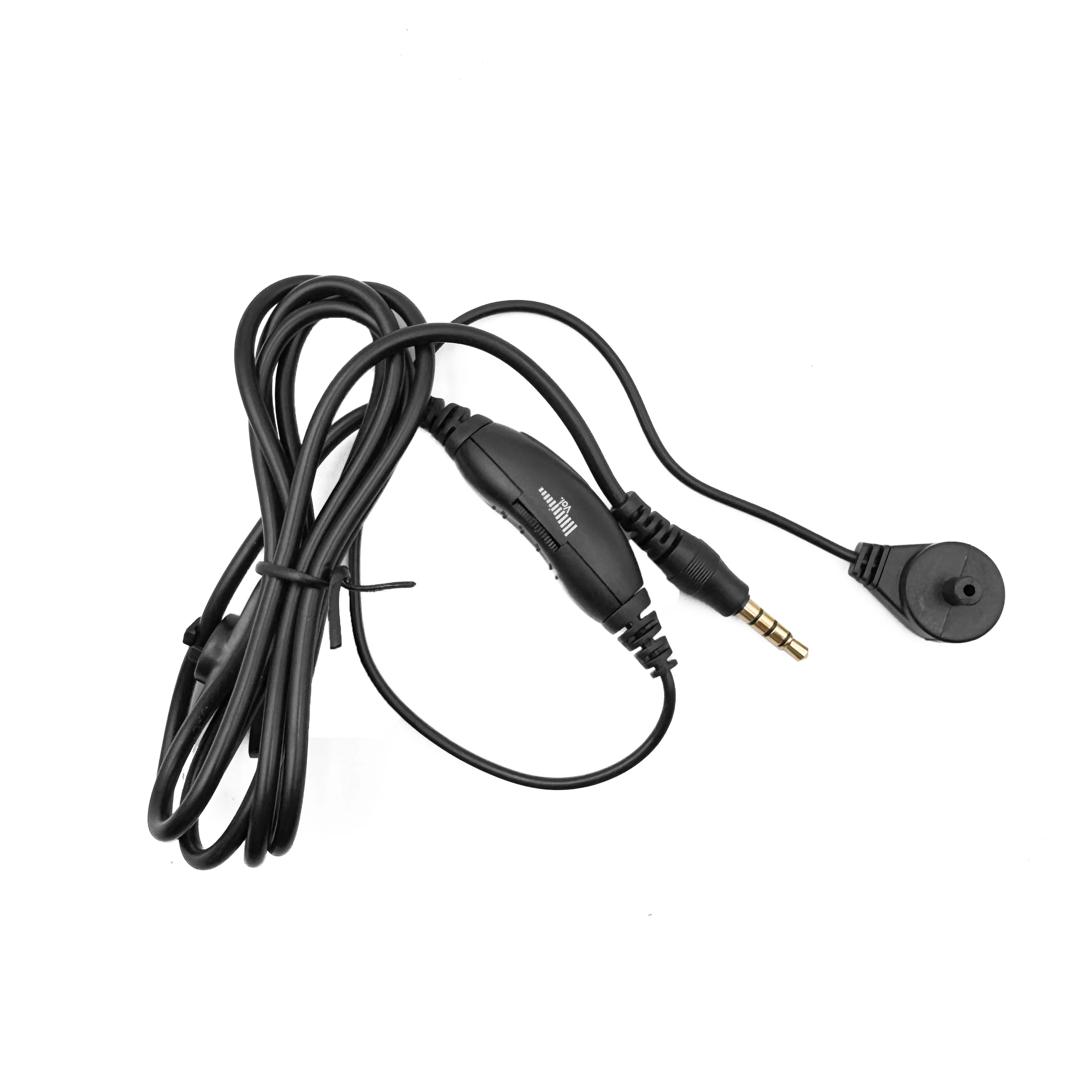 3.5mm Air Tube Earpiece PTT Mic Headset for iPhone Cellphone Mobile Phones Clear Coiled Acoustic Air Tube Earphone