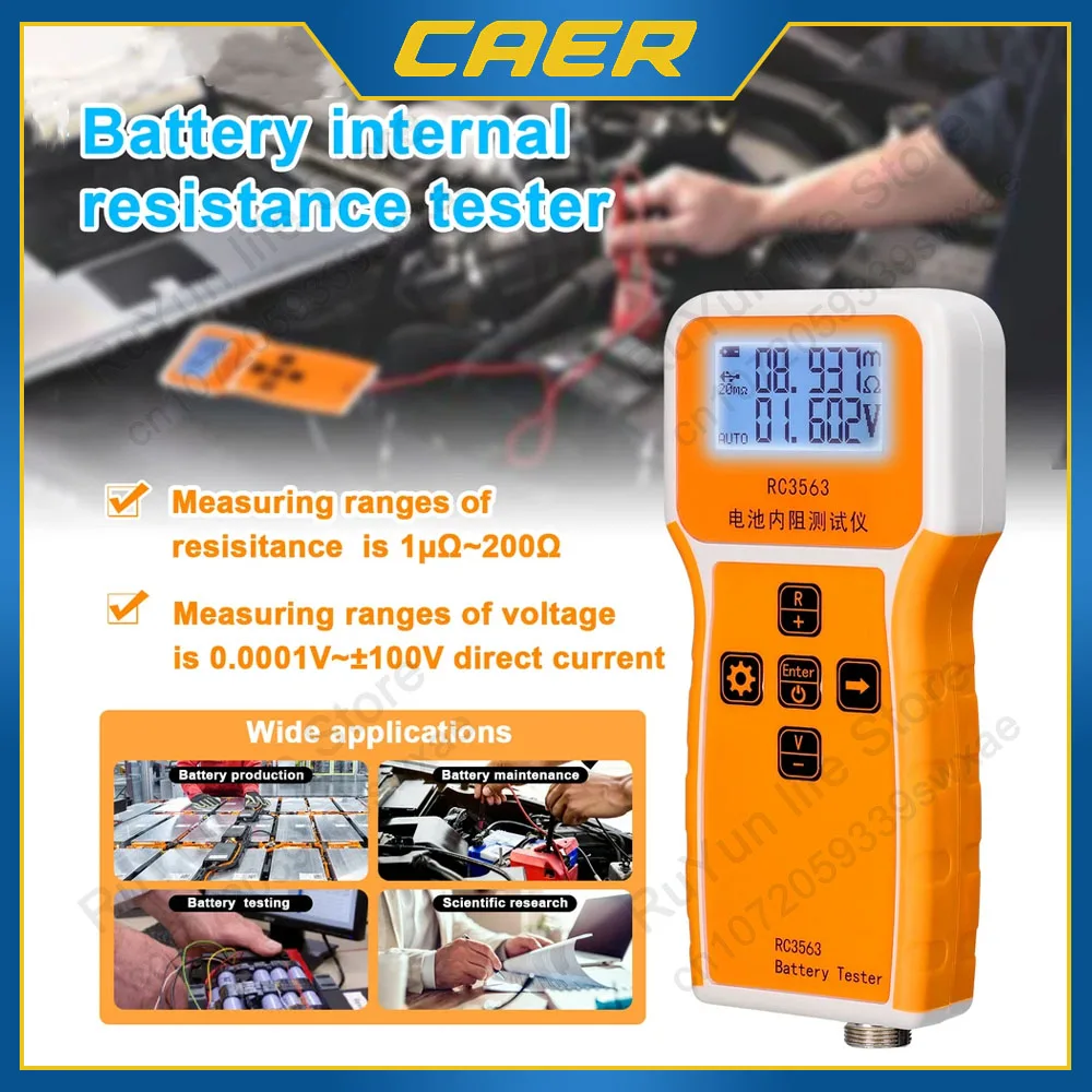 RC3563 18650 Battery Voltage Internal Resistance Tester LCD Screen High-precision Trithium Lithium Iron Phosphate Battery Tester