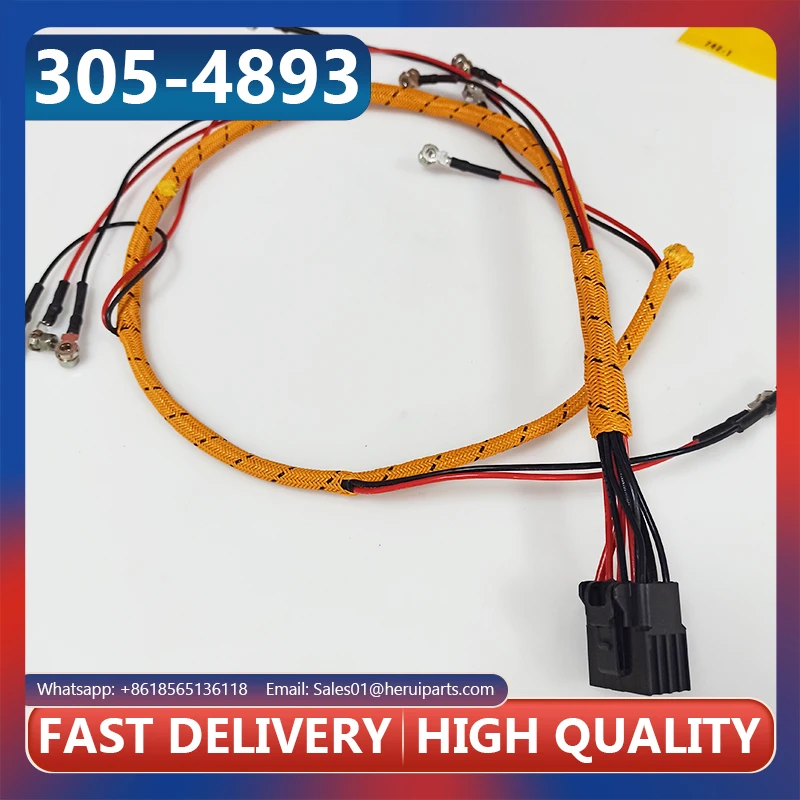 Excavator E320D C6.4 Fuel Injector Wire Harness 305-4893 3054893 for E320D Wiring Harness Cable