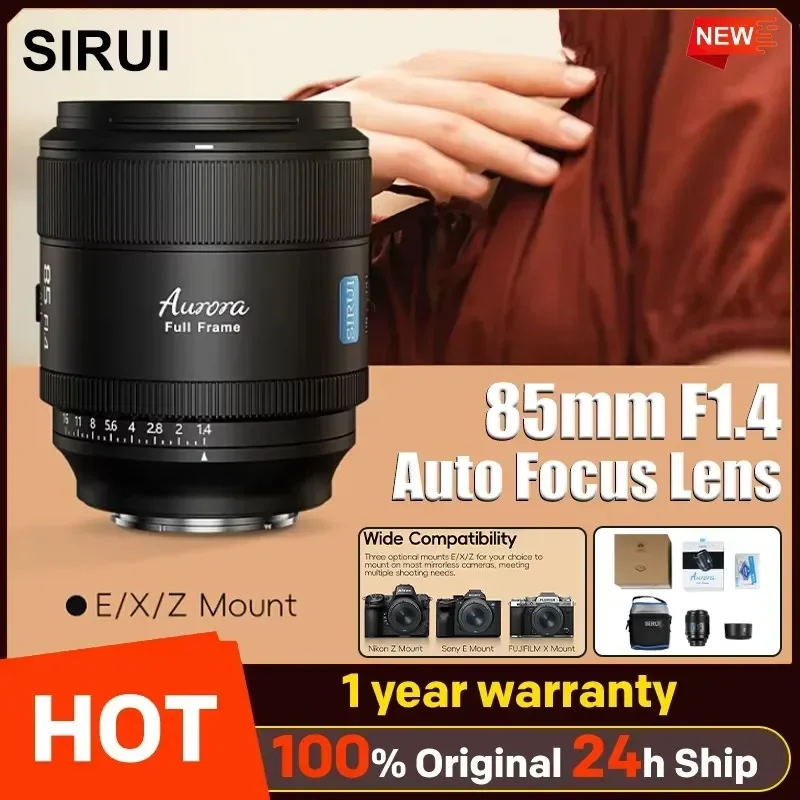 SIRUI 85mm F1.4 Full Frame! Aurora Camera Lens Full Frame Auto Focus Lens for Sony E Nikon Z Fujifilm X Mount PK SIGMA 85mm