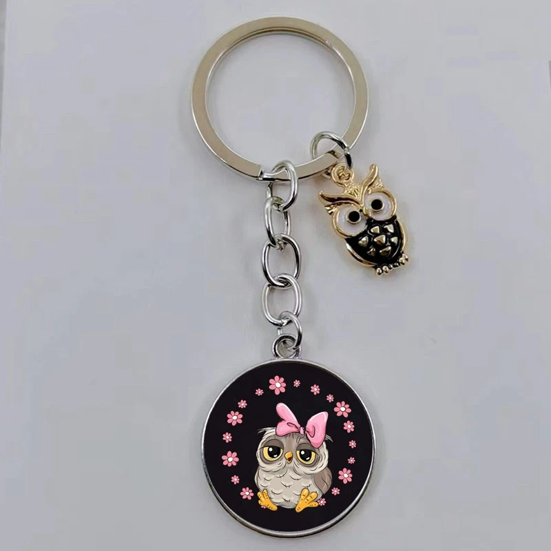 DIY Cute Keychain Owl Keyring Night Owl Keychain Animal Gift Ladies Men Handbag Accessories Car Keys Handmade Jewelry