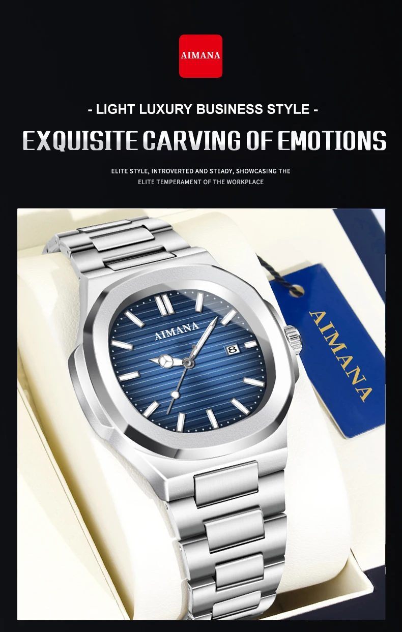 Orologio da uomo AIMANA Orologio da polso al quarzo con display digitale alla moda casual per uomo