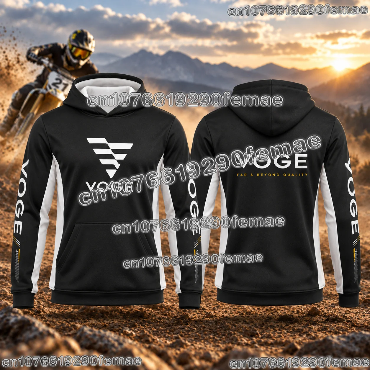 Motorcycle Gear Hoodie - هودي رايدر من VOGE، ملابس ركوب