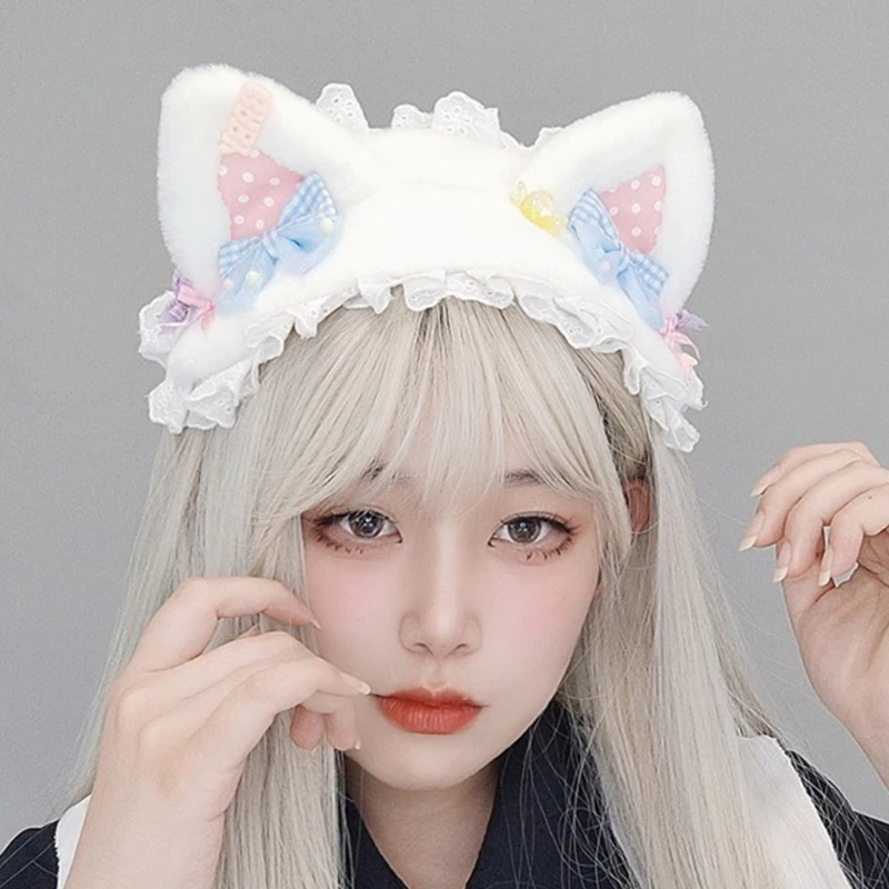 Small-fresh Cat Ear Shape Stereo Headband Woman Summer Cosplay Party Headband