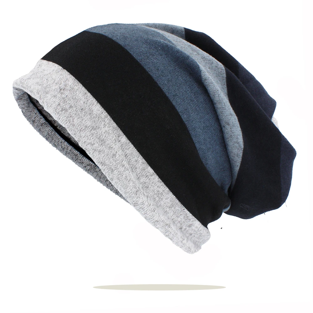 Men Women Dual-use Skullies Beanies Baggy Soft Autumn Spring Chemo Warm Hats Ladies Thin Girl Scarf Loss Alopecia Feminino HT228