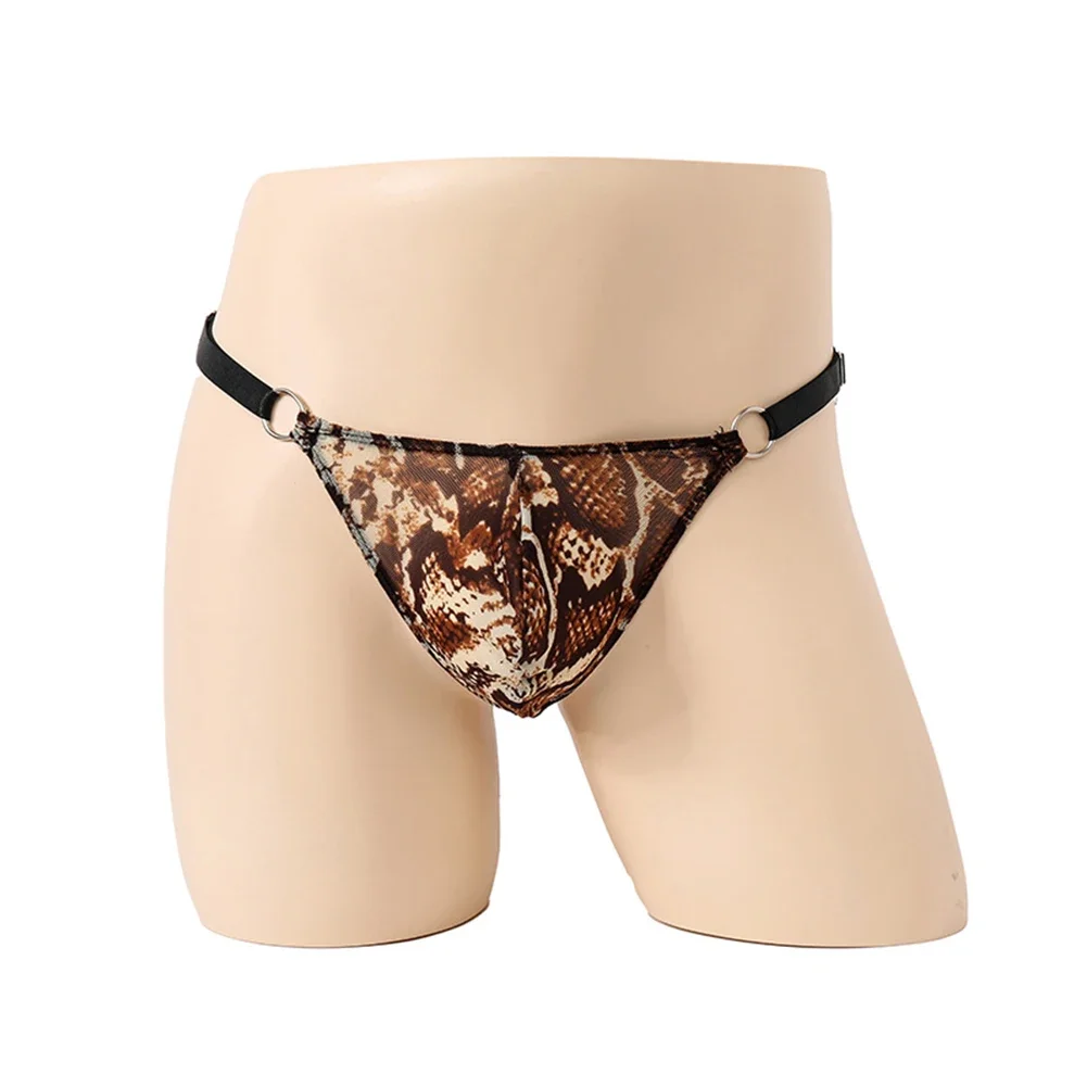 ثونغ رجالي مثير بطبعة دانتيل ، سروال داخلي محدب من الخلف على شكل حرف U ، سراويل داخلية شفافة على شكل حرف G ، ملابس داخلية رفيعة من خلال الرؤية ، سراويل داخلية