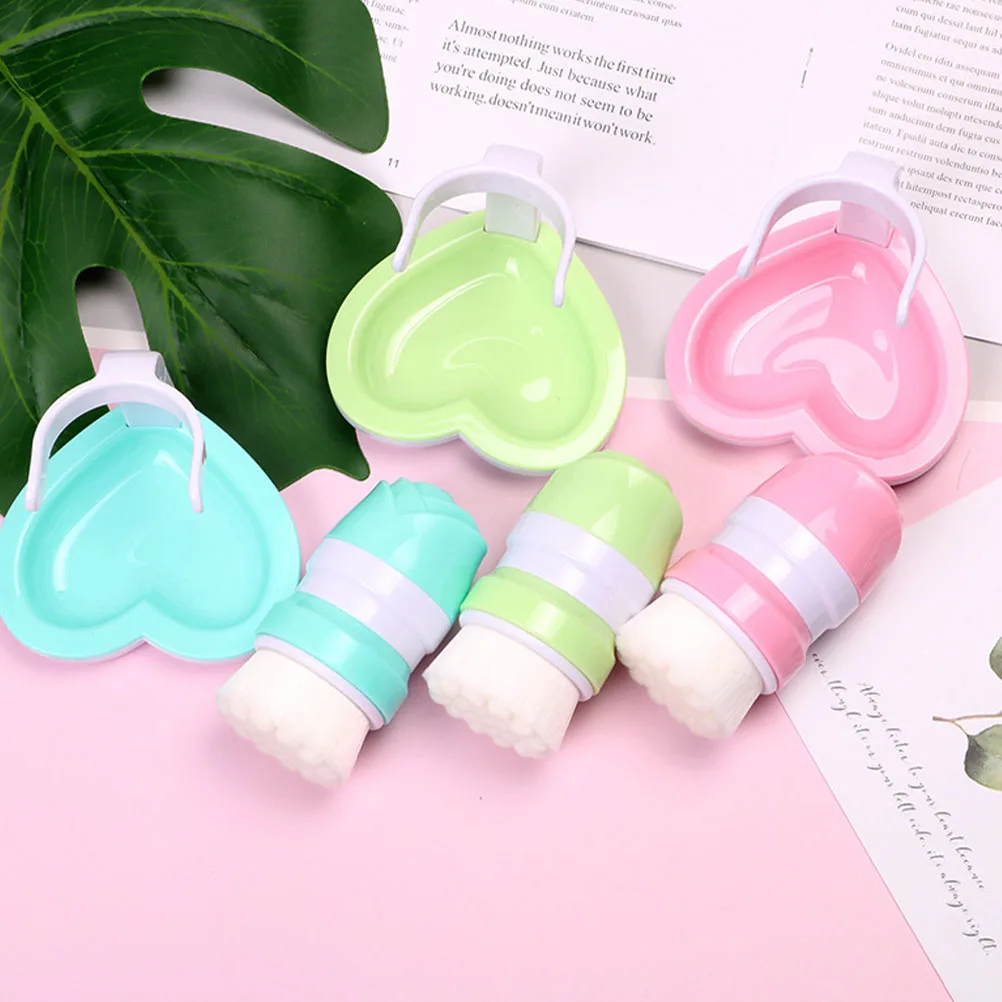 

Face Brush Exfoliant Scrubber Exfoliator Facial for Cleansing Double Head Manual Wash Women