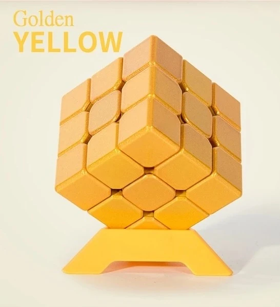 

YZ гальванический металлический сплав 3x3x3 куб золотисто-желтый корпус (с наклейками «сделай сам») тяжелый куб