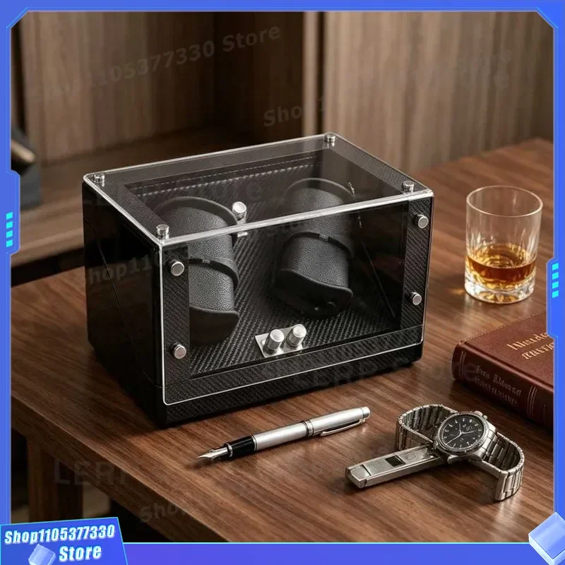 Luxury Automatic Watch Winder Box with Touch Screen LED Light Silent Motor Rotating Display Case for Mechanical Watches