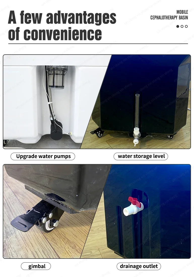 XinSheng Kopf SPA Begasung Hydrotherapie Ausrüstung Schönheit Friseur Möbel Massage Friseursalon Wasser Zirkulation Shampoo Waschbecken – Detail 4