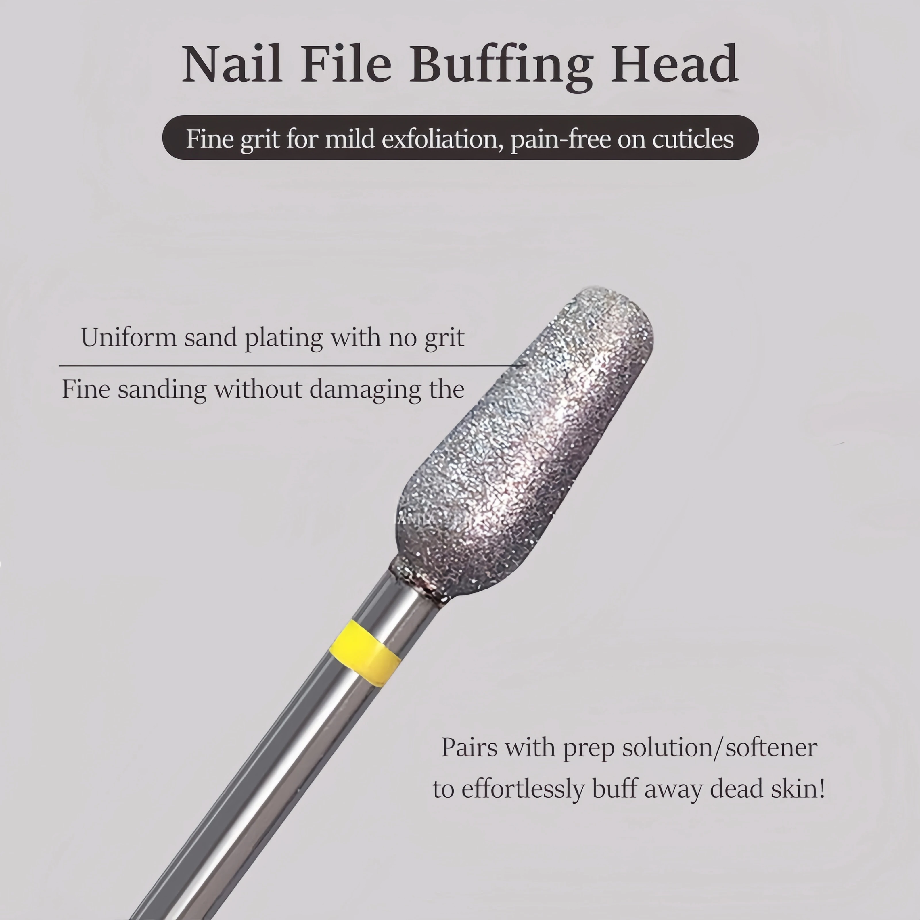 معالجة مسبقة من الماس الروسي لفن الأظافر، وإزالة الجلد الميت، ورأس الفول السوداني، وأداة طحن فن الأظافر