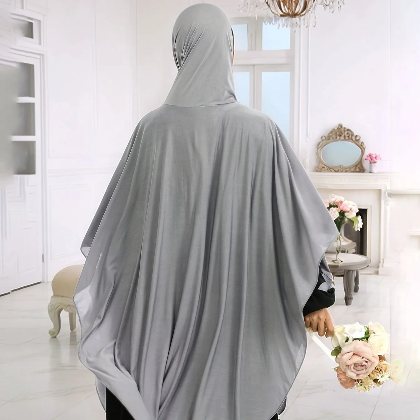 

Khimar Head Scarf Eid Djellaba Muslim Women Prayer Garment Dubai Abaya Hooded Dress Turkey Kaftan Headdress Niqab Burqa Jalabiya