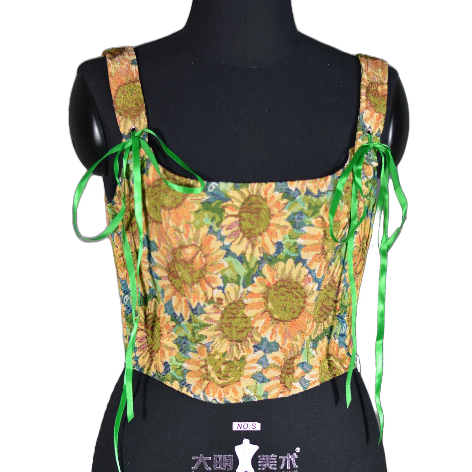 

Women Lace-up Crop Camisole Tops Corset Top Floral Fashion Exquisite Tank Top Corset