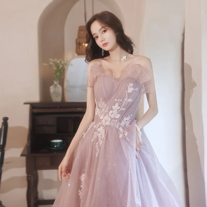

GIYSILE Customized Banquet Evening Dress Fashion Female 2025 New Spring Long Temperament Gauze Princess Princess Fluffy Dresses