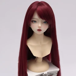 (Customized) 1/3 1/4 1/6 Doll's Wig for Bjd Doll Long Straight Hair with Bangs Soft Silk Toys Dress Up Doll Accessories,no Doll