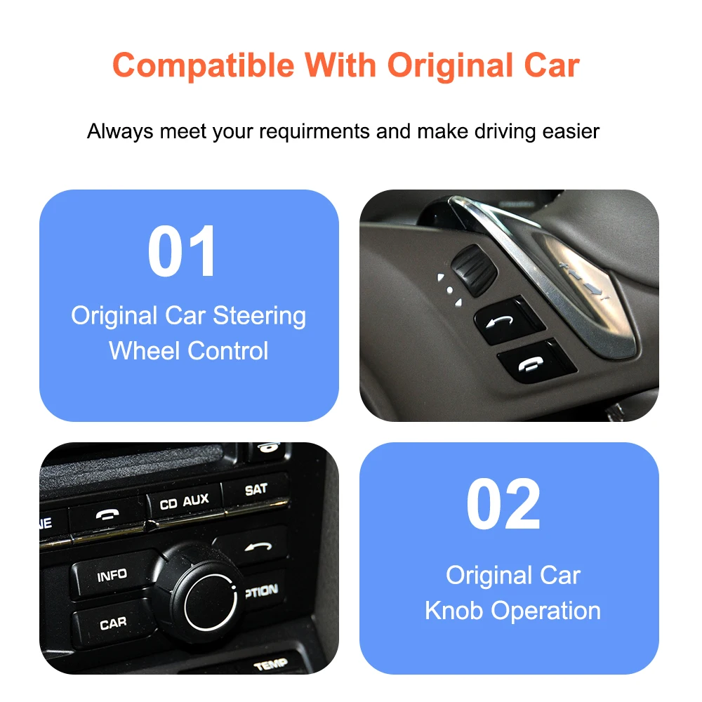 Bonroad OEM Screen Upgrade Decoder Box für Porsche CDR3.1 System Cayenne Boxster Panamera 2010-2016 Carplay Android Auto Modul – Detail 8