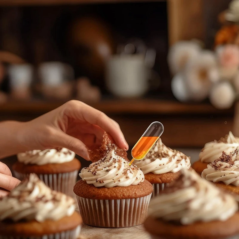 50Pcs 4ML Cupcakes pipette di trasferimento in plastica usa e getta contagocce liquido per cioccolato o fragole