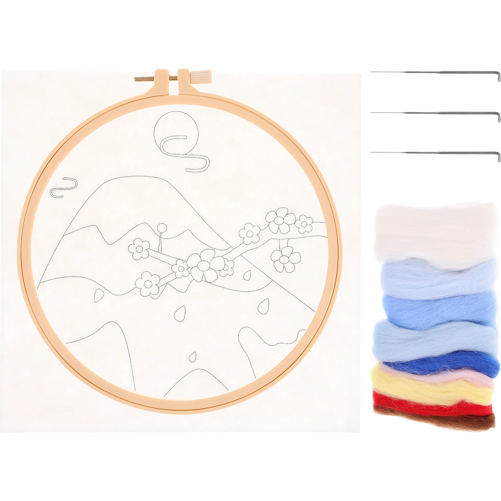 Wool Felt Kit Needle Felting Craft Supplies Core Wool H made Set nament Material Easy Diy Felting Material Use Creative Gifts