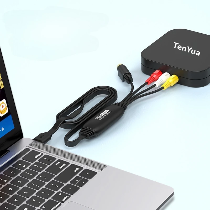 USB Video Capture Card VHS TV DVD VCR Audio Recording Adapter S-video A/V 3RCA To USB Video Converter for Laptop Desktop PC