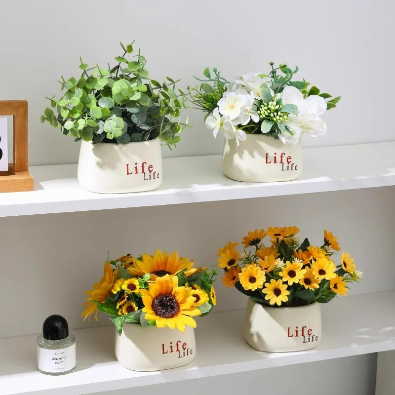 3pcs Simple Life Plastic Vase – Desktop Flower Holder for Sunflowers and Lucky Fruit Arrangements