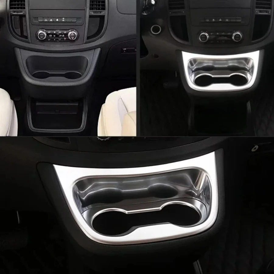 

For Mercedes-Benz Vito W447 2014 - 2022 Interior Accessories Front Seat Water Cup Holder Decoration Panel Cover Trim