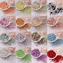 150 pezzi di perle d'imitazione colorate con foro 3-8mm perline rotonde in resina perla perline distanziatrici perline allentate per gioielli fai da te fai da te